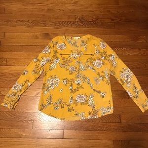 Maurices Gold Floral Blouse